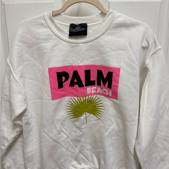 Alla Berman White Palm Beach Sweatshirt - Picture 2 of 10